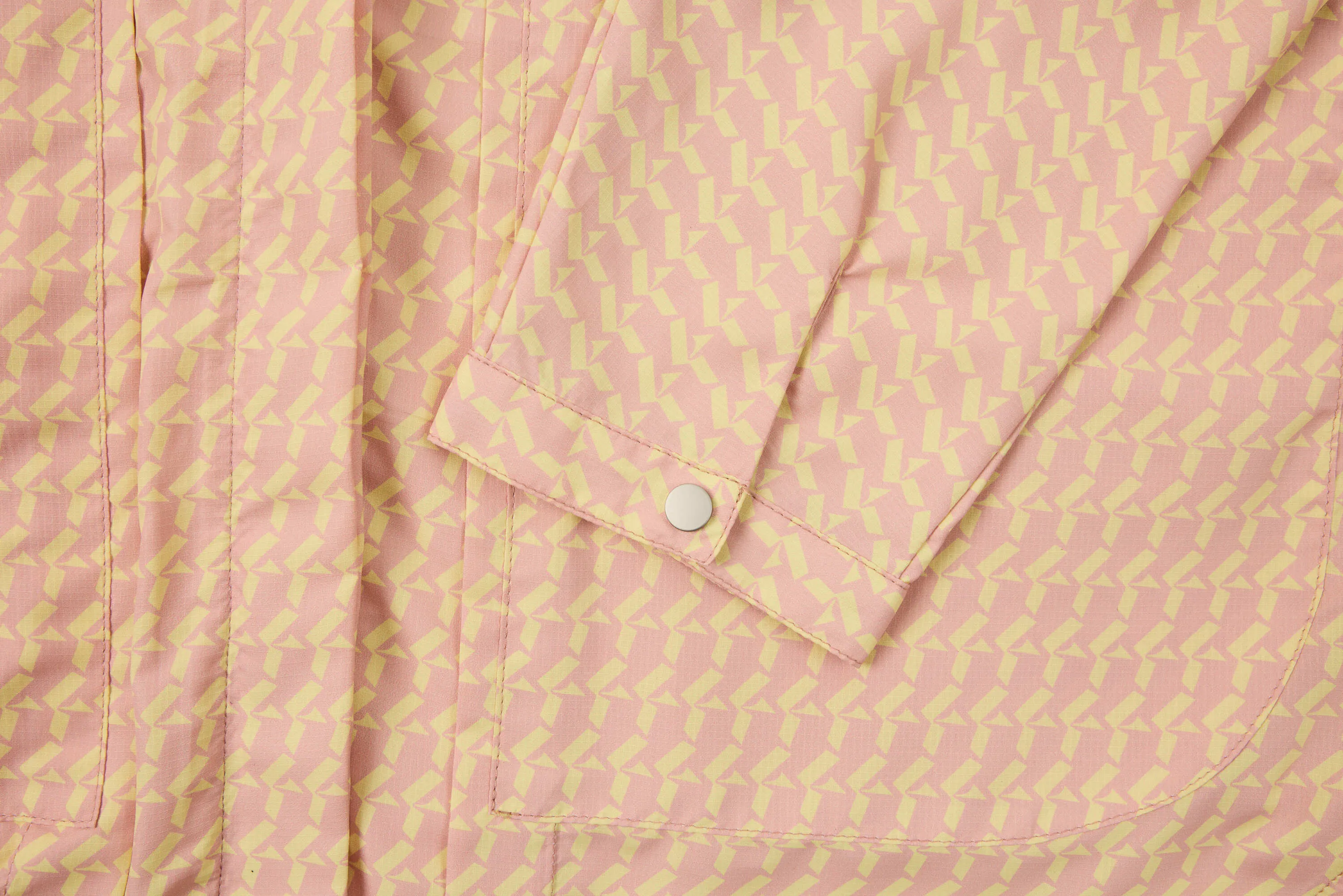 Peach Printed Parka Jacket