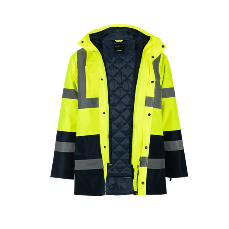 PIONEER SAFETY Jacket Parka 5 In 1 Lime/Navy