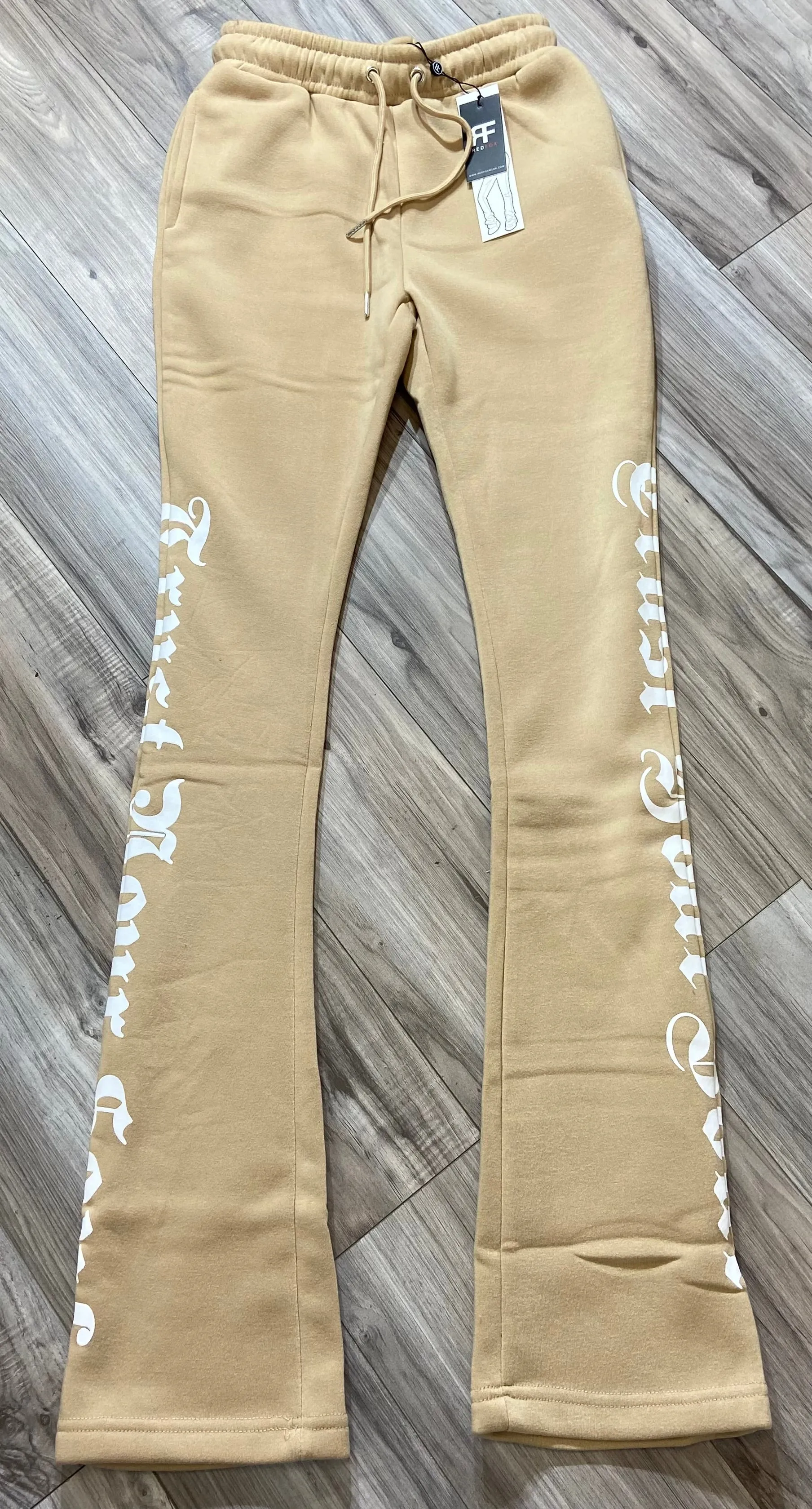 REDFOX "TRUST YOUR SOUL" FLEECE CROP JACKET W/ STACKED PANTS (KHAKI)