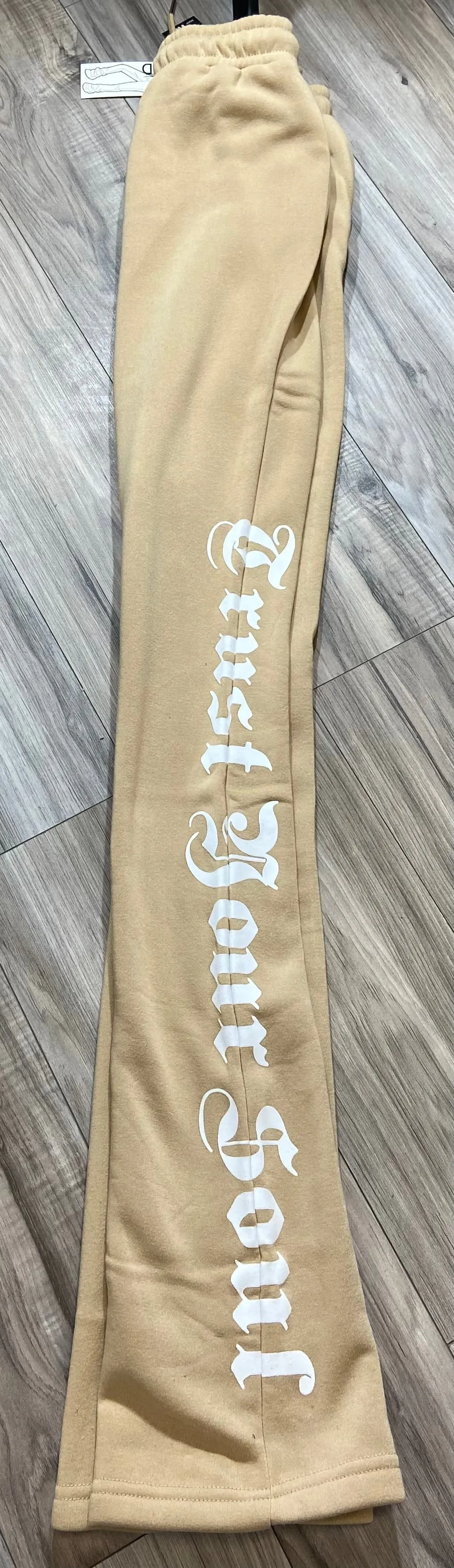 REDFOX "TRUST YOUR SOUL" FLEECE CROP JACKET W/ STACKED PANTS (KHAKI)