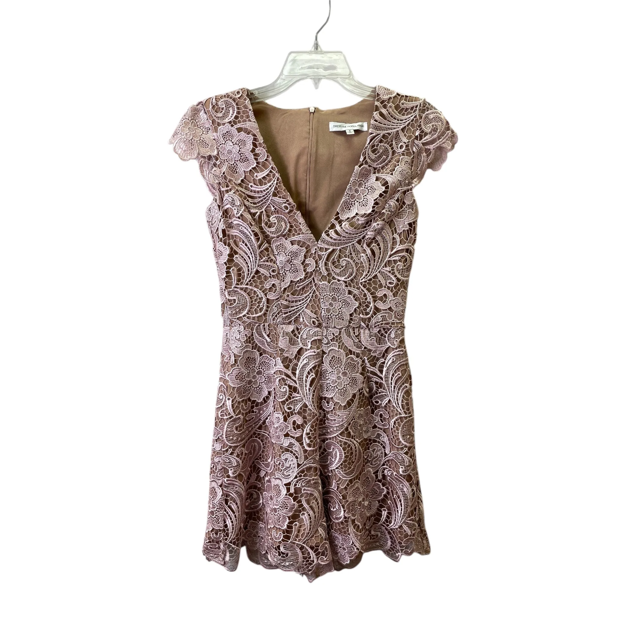 Romper By Dress The Population In Pink, Size:S