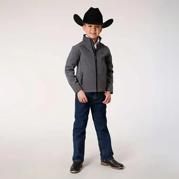 Roper Boys Tech Series Grey Softshell Jacket - GREY XS