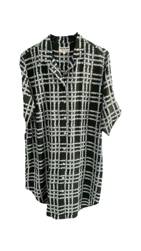 S: Women’s Shirt Dress Pikake Palaka Olive