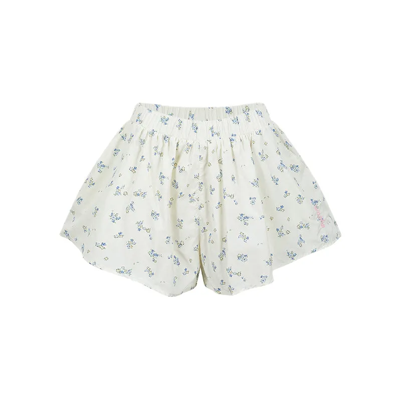 Set-Up Uv-Cut Flower Casual Sporty Casual Parka＆Short-Pants