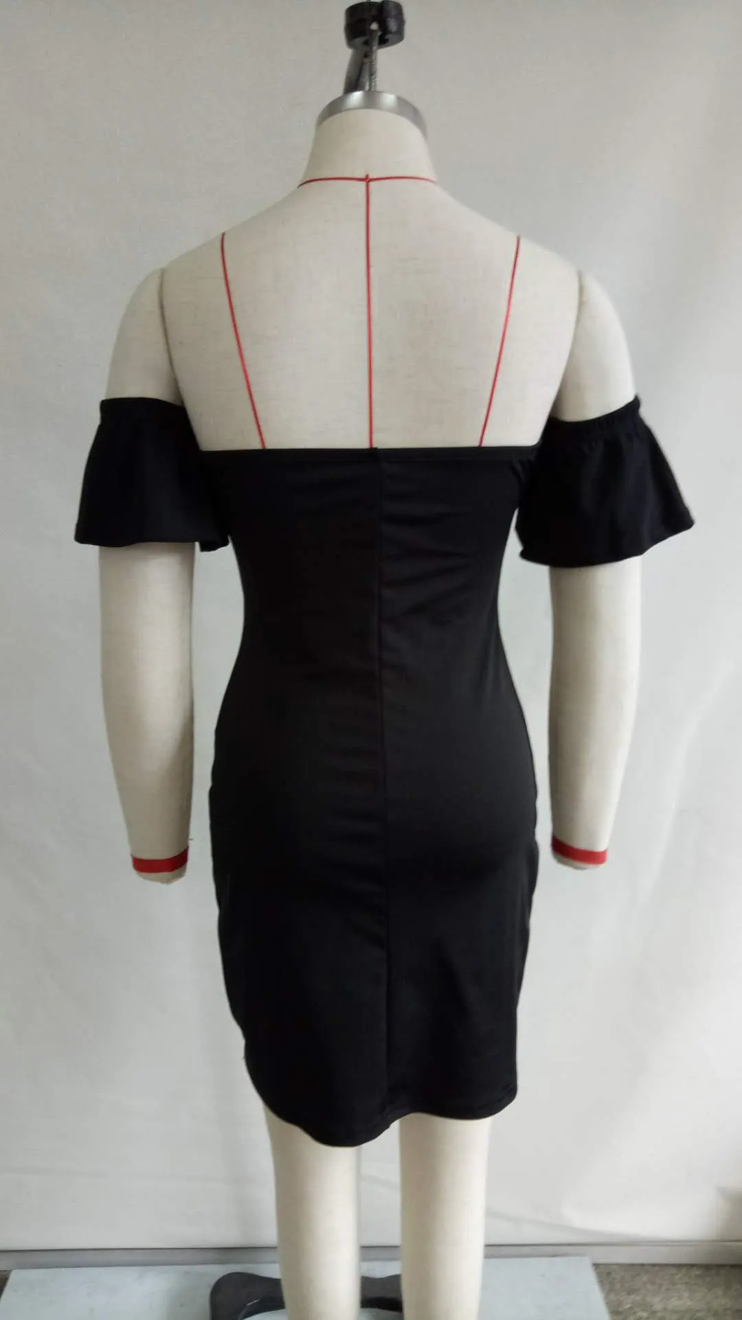 Sexy Sweetheart Bandage Bodycon Dress With Details #Black #Strapless #Bandage