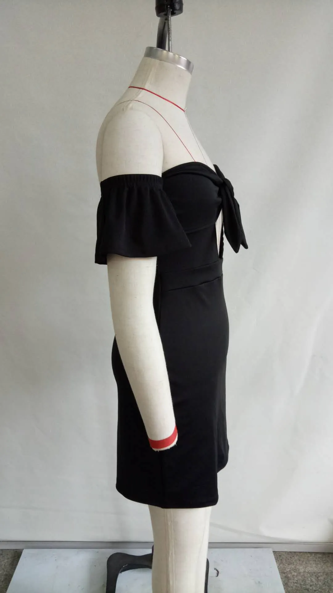 Sexy Sweetheart Bandage Bodycon Dress With Details #Black #Strapless #Bandage