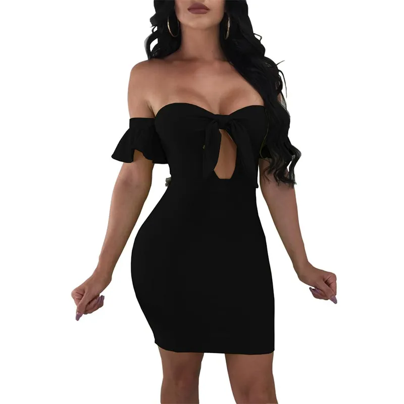 Sexy Sweetheart Bandage Bodycon Dress With Details #Black #Strapless #Bandage