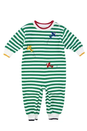 Stripe Knit Longall With Airplanes