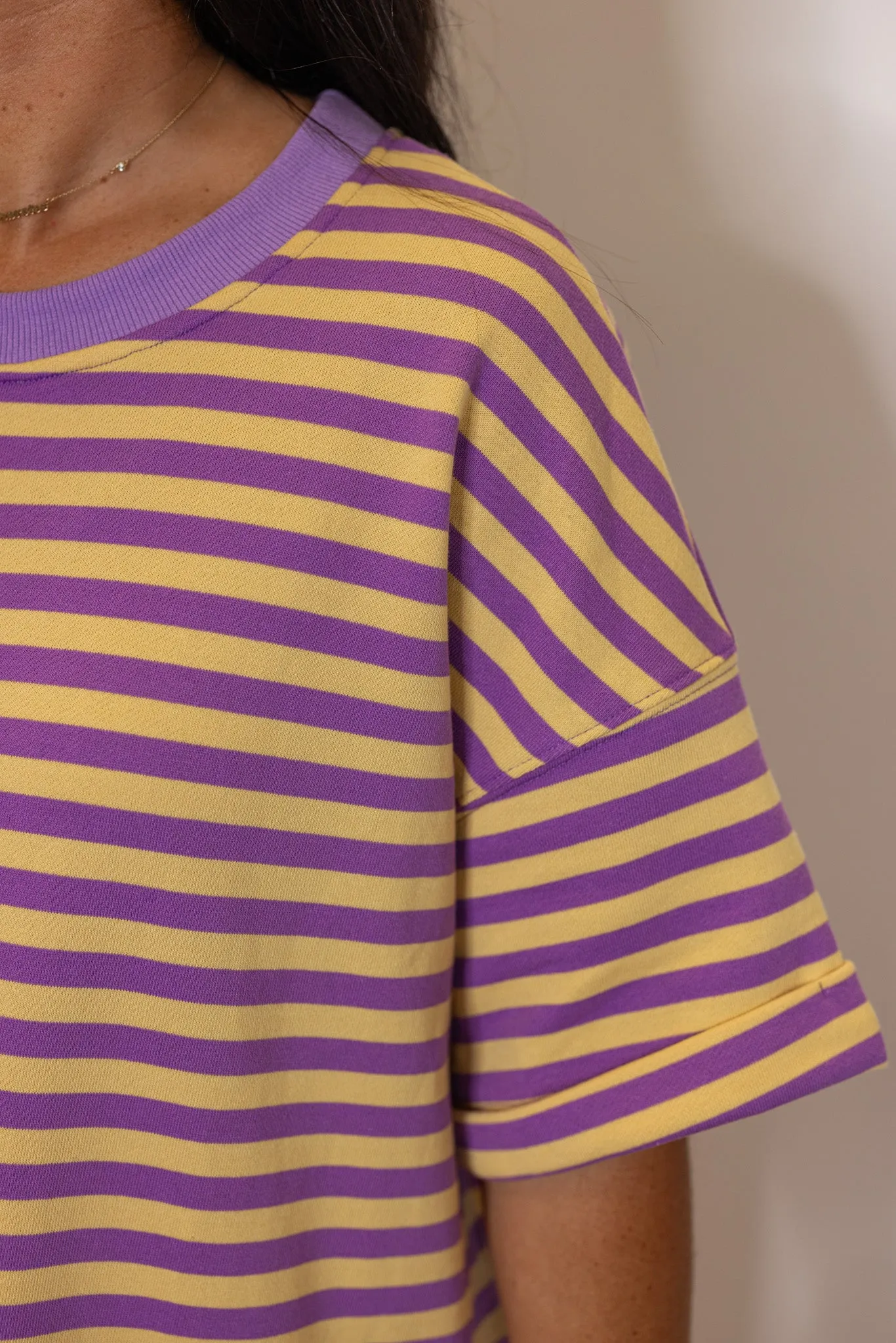 Striped Delight Purple Knit Dress