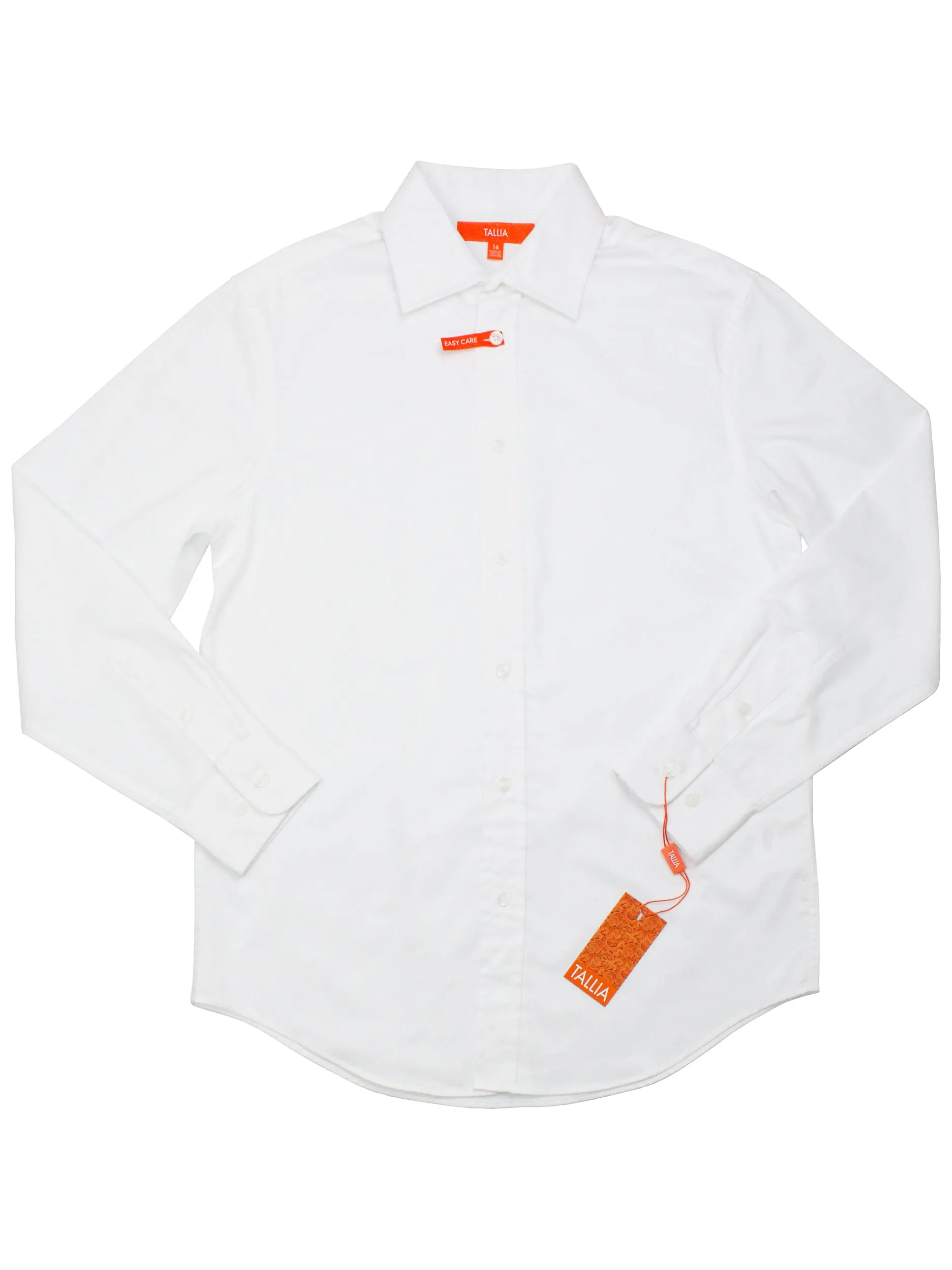 Tallia 36910 Boy's Dress Shirt - Solid Broadcloth - White