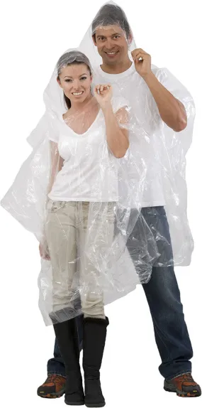 TEAM EMERGENCY WATERPROOF PONCHO -CLEAR