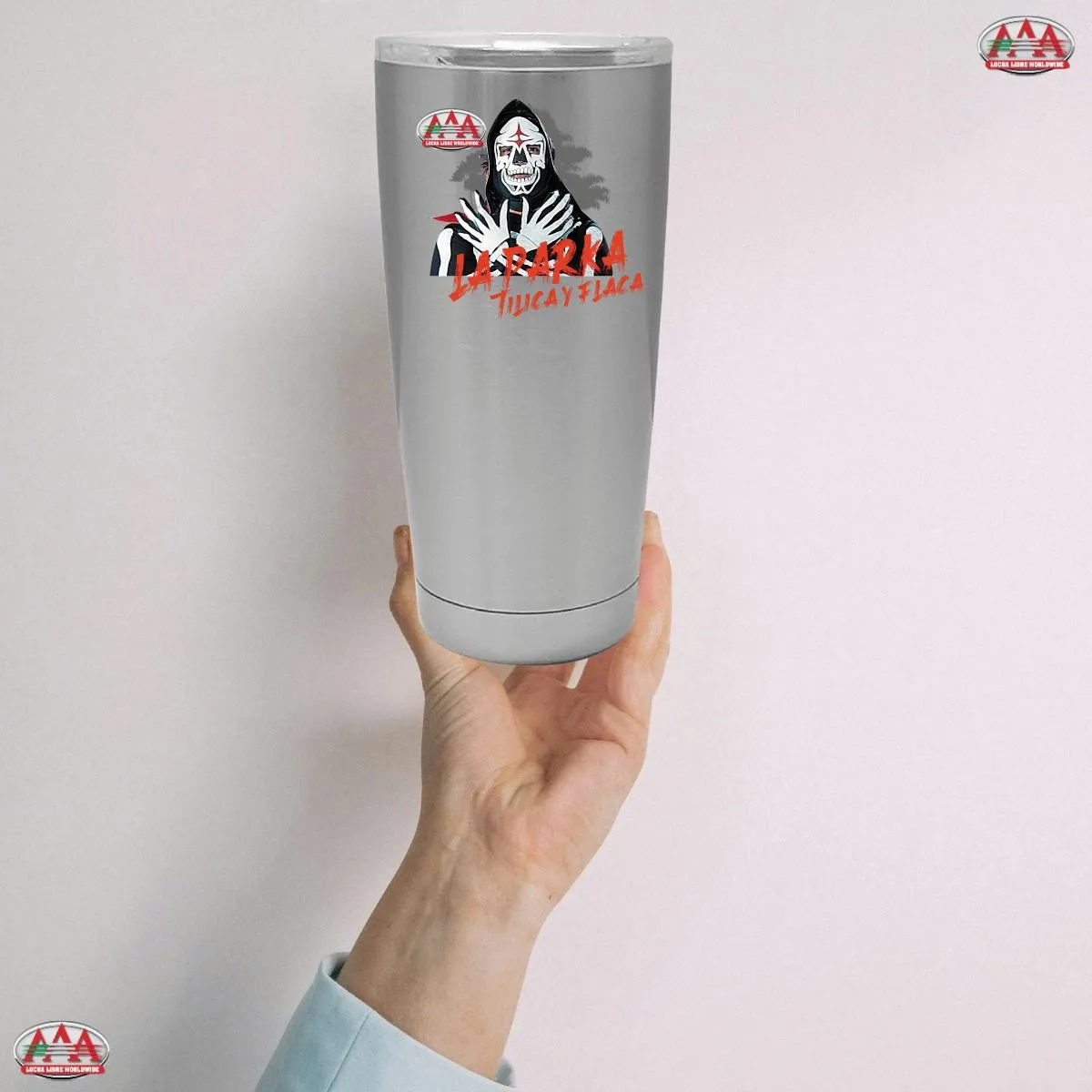 Termo 20 Oz Lucha Libre AAA La Parka Tilica y Flaca