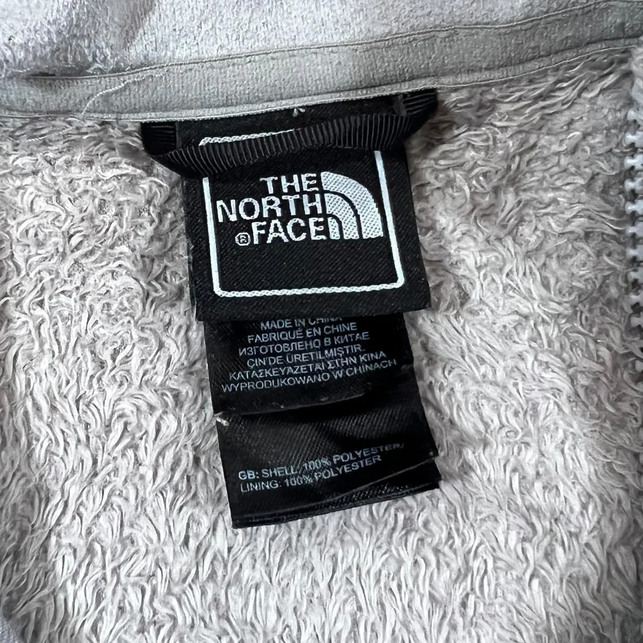 THE NORTH FACE TNF Classic Soft Touch Grey Fleece Zip Sweatshirt Jacket