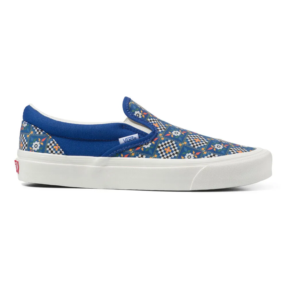VANS CLASSIC SLIP ON 98 DX ANAHEIM FACTORY BLUE TILE CHECKERBOARD