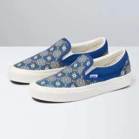 VANS CLASSIC SLIP ON 98 DX ANAHEIM FACTORY BLUE TILE CHECKERBOARD