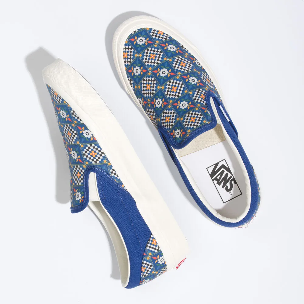 VANS CLASSIC SLIP ON 98 DX ANAHEIM FACTORY BLUE TILE CHECKERBOARD