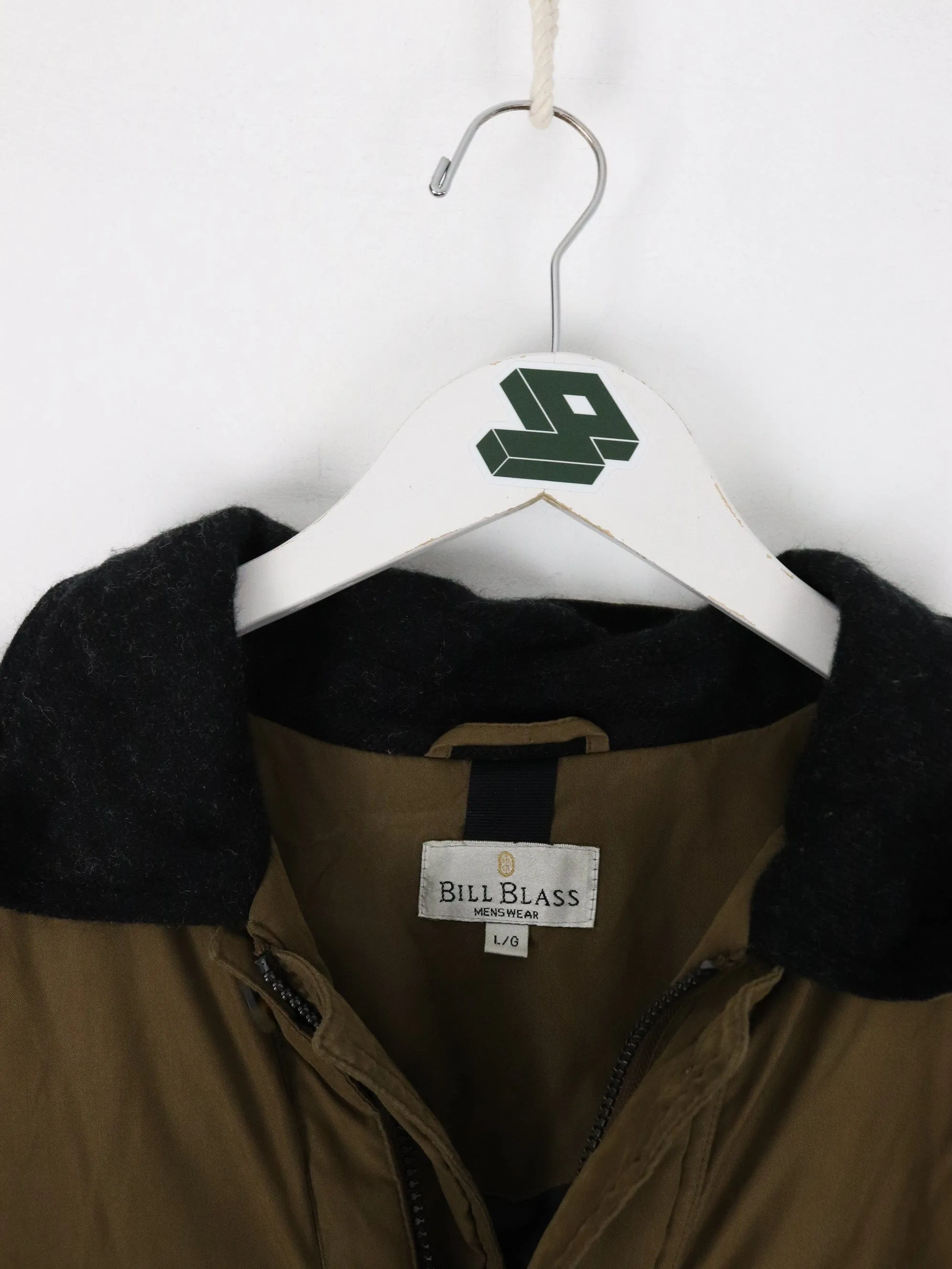 Vintage Bill Blass Jacket Mens Large Green Down Coat Parka