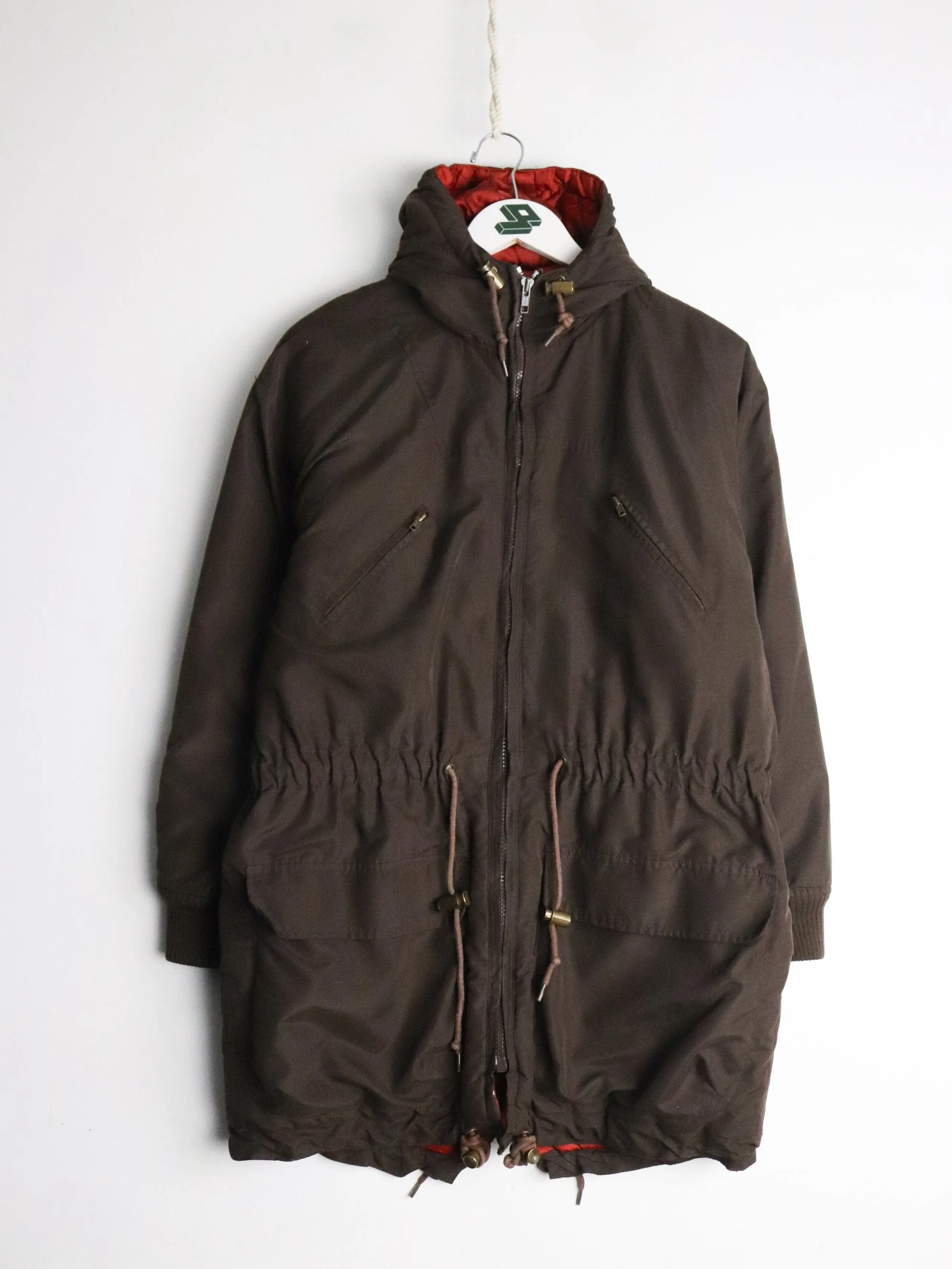 Vintage Club Monaco Jacket Womens Medium Brown Parka