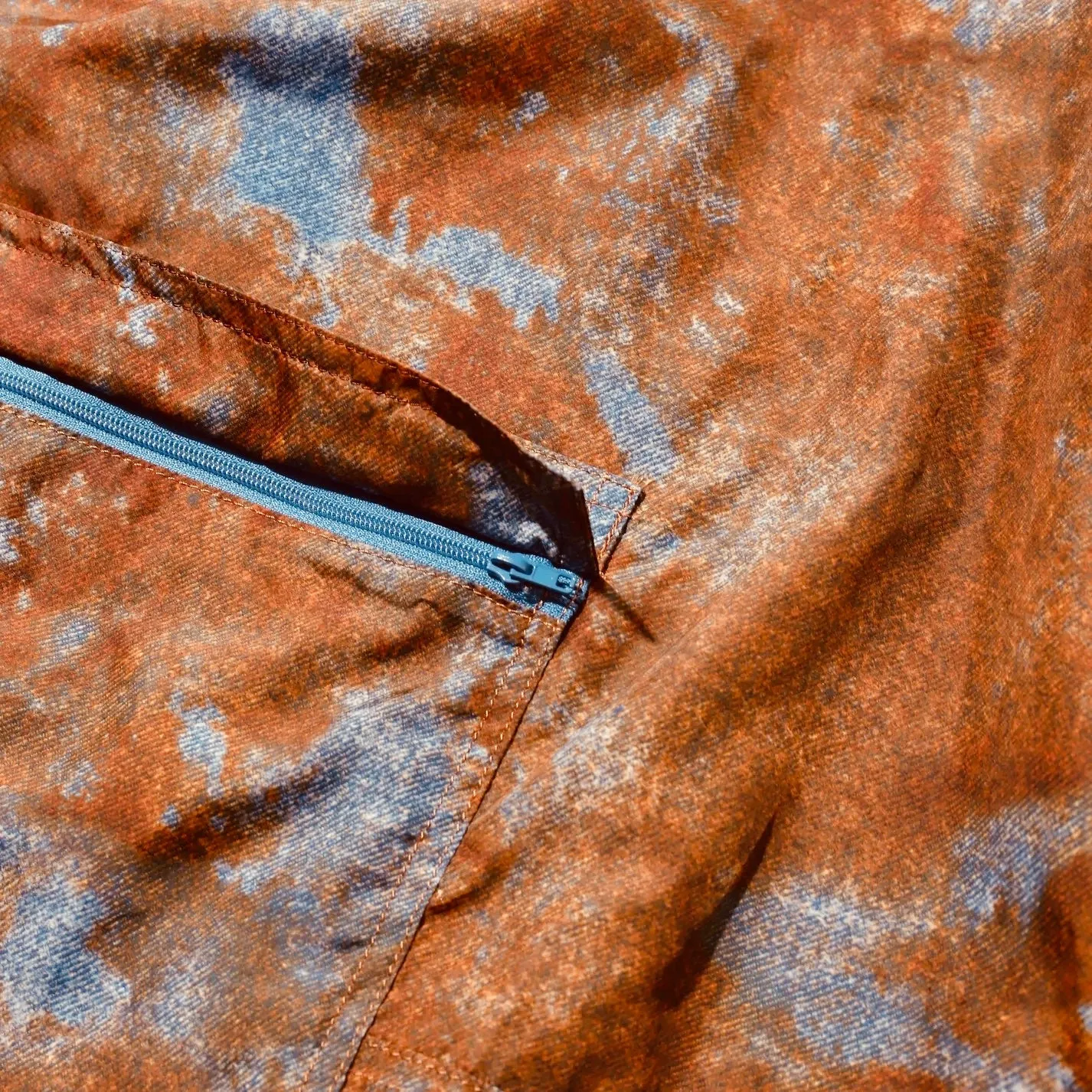 Vintage Denim Printed Anorak Parka