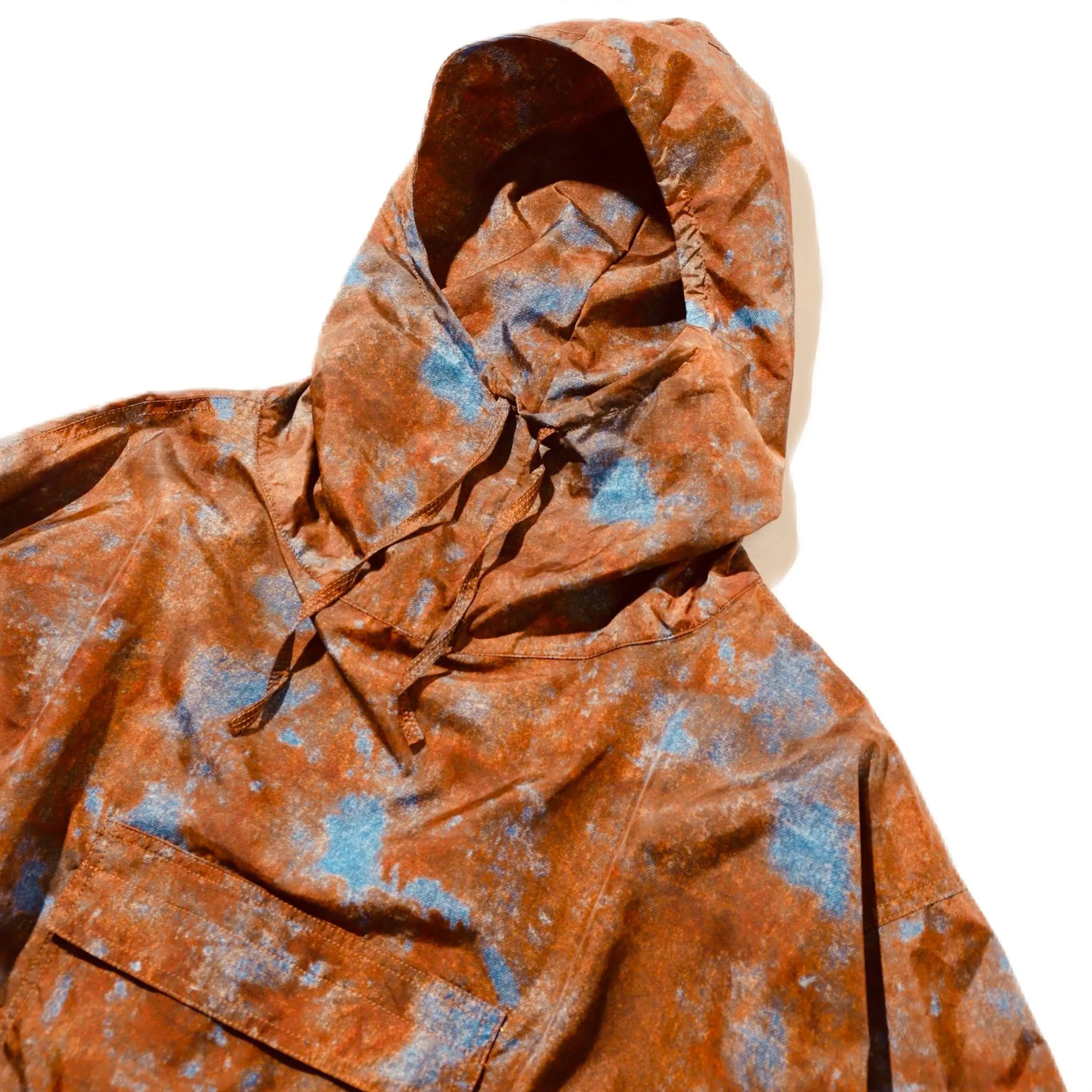 Vintage Denim Printed Anorak Parka