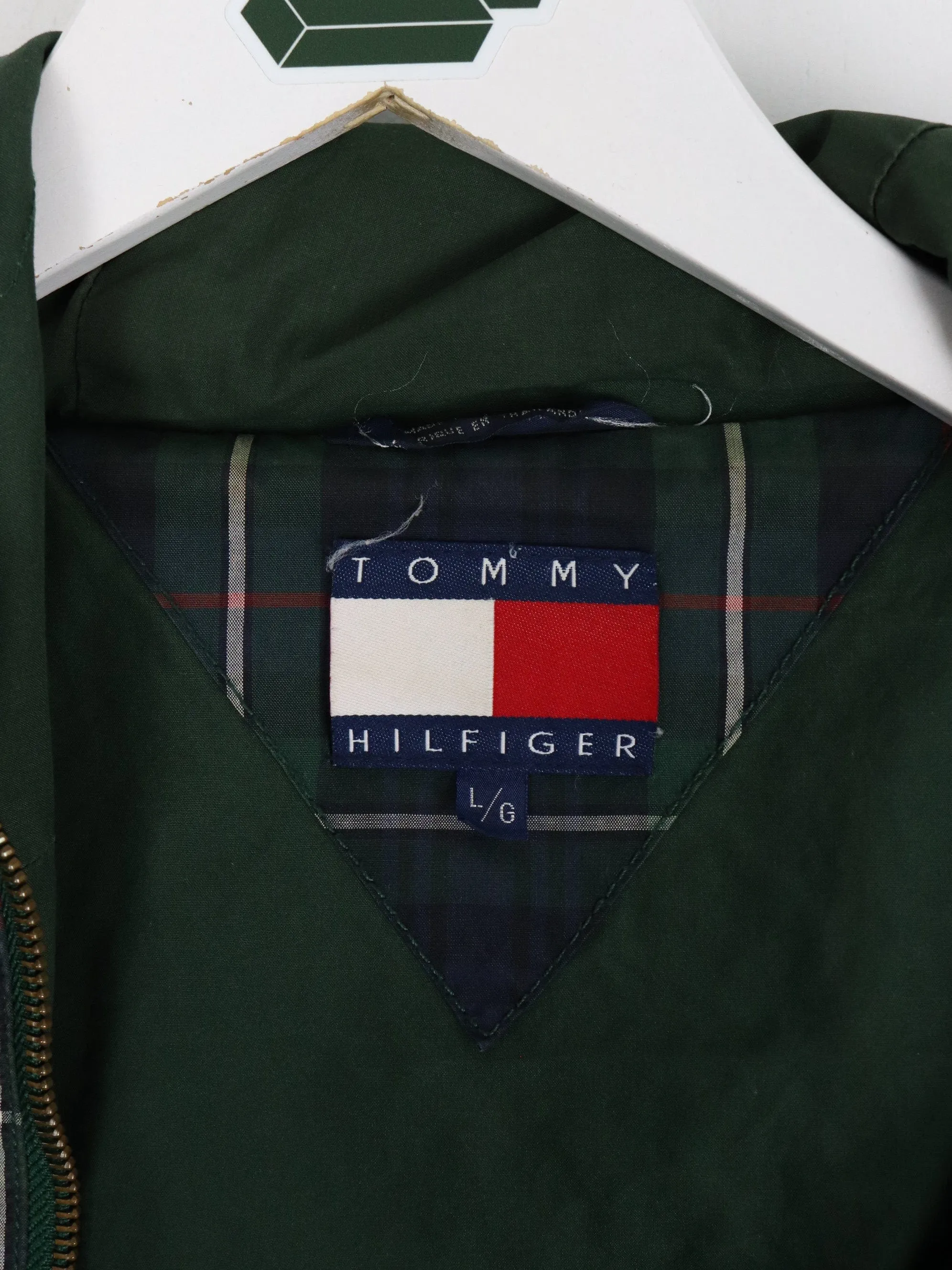 Vintage Tommy Hilfiger Jacket Mens Large Blue Parka Coat 90s