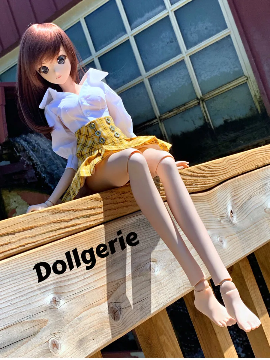 Widely open collar puffy sleeves white shirt for SmartDoll / DD3 / DDdy