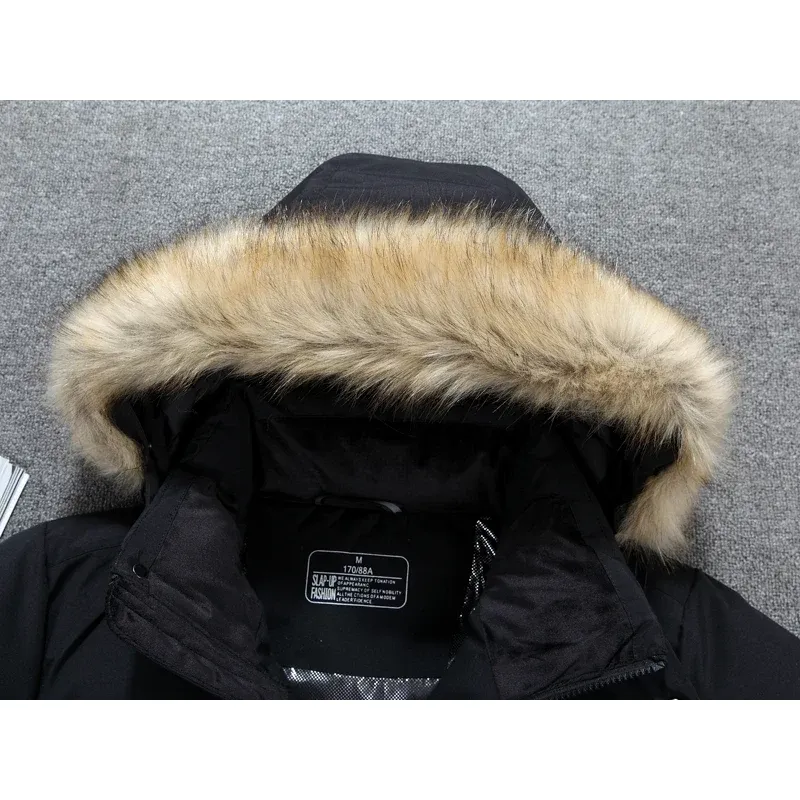 Wintold - Parka Winterjas Heren – Gevoerd met Afneembare Capuchon en Bontkraag