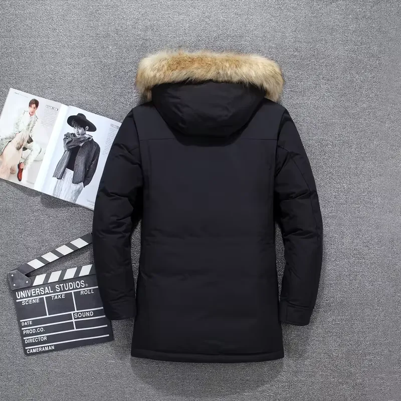 Wintold - Parka Winterjas Heren – Gevoerd met Afneembare Capuchon en Bontkraag