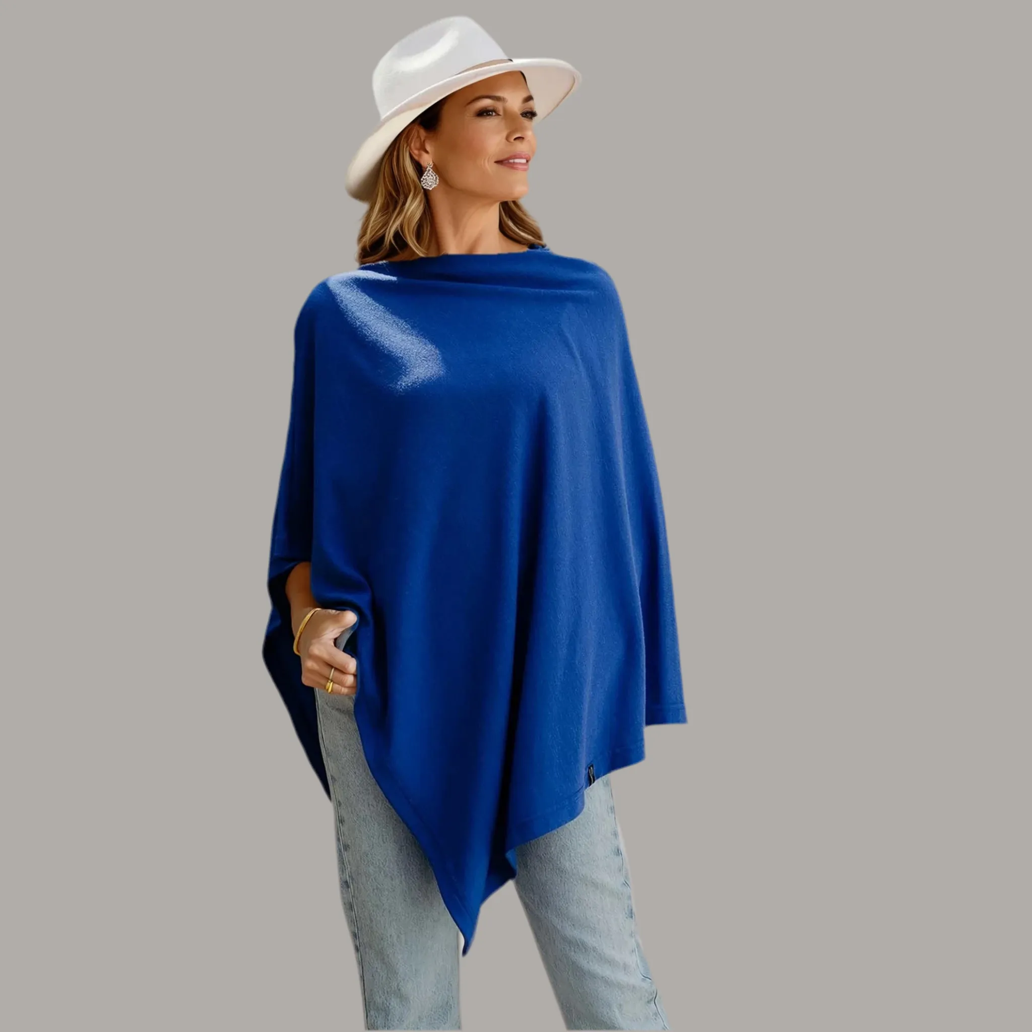 Women’s Pure Cashmere Oversized Julian Maya Poncho-More colours available