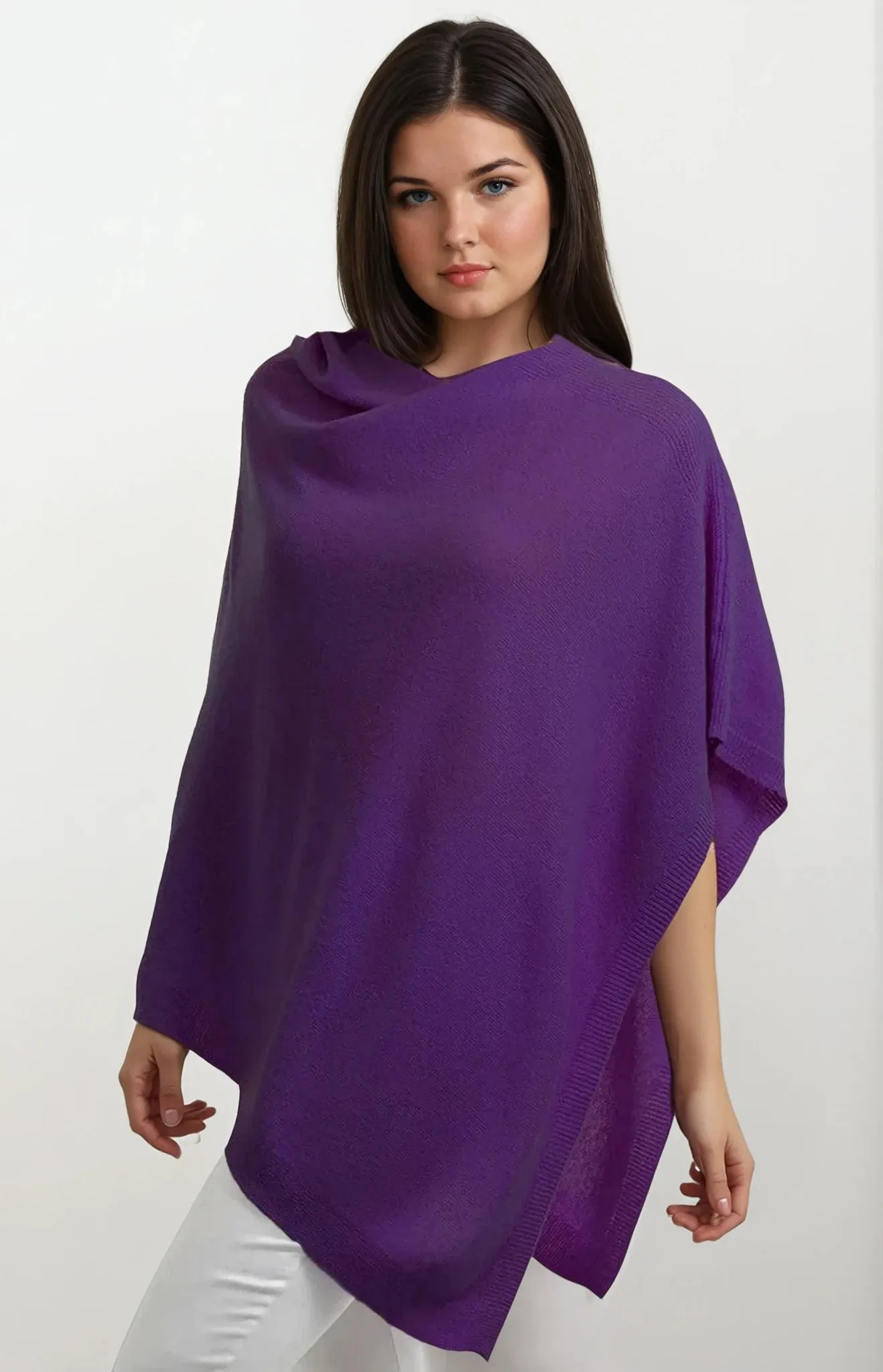 Women’s Pure Cashmere Oversized Julian Maya Poncho-More colours available