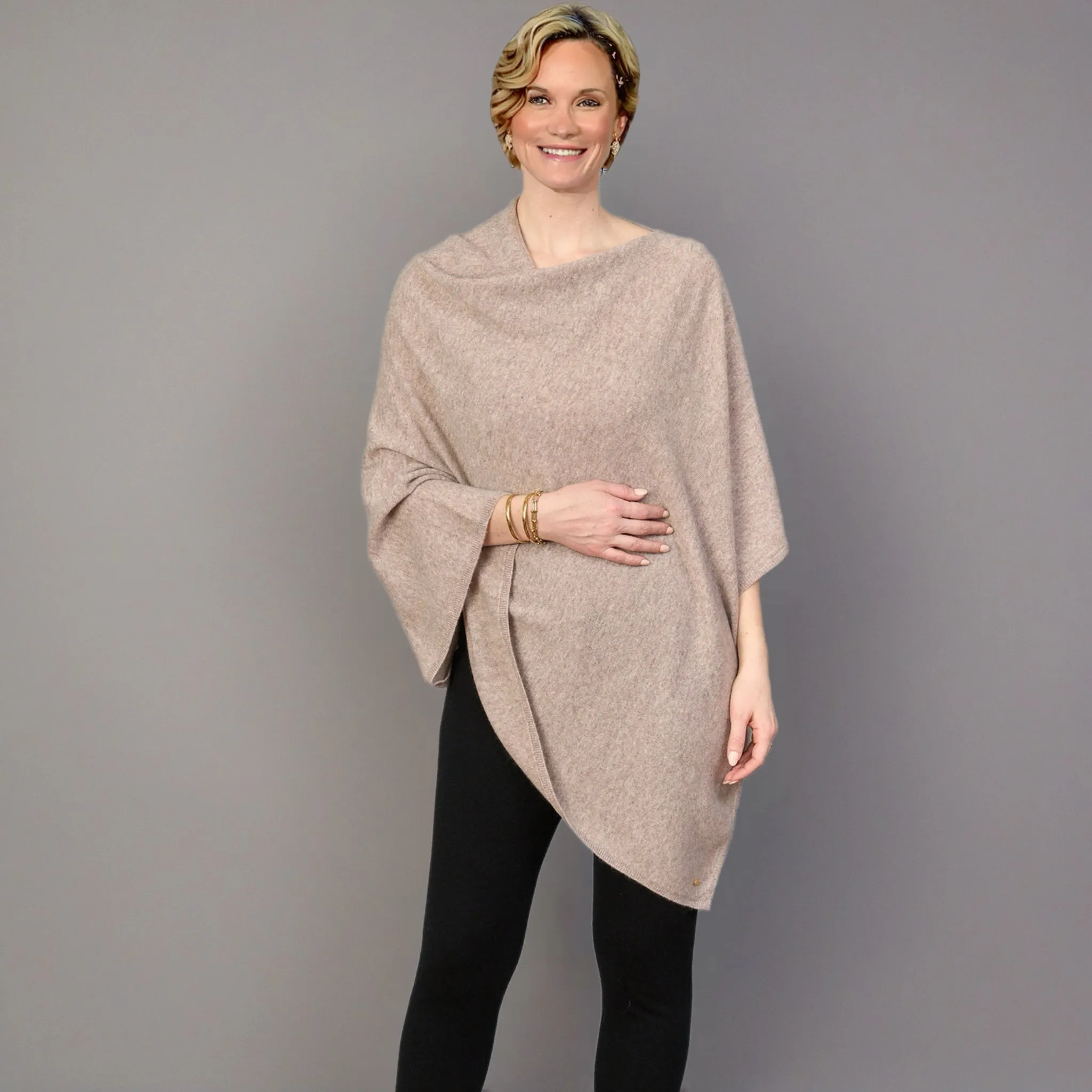 Women’s Pure Cashmere Oversized Julian Maya Poncho-More colours available