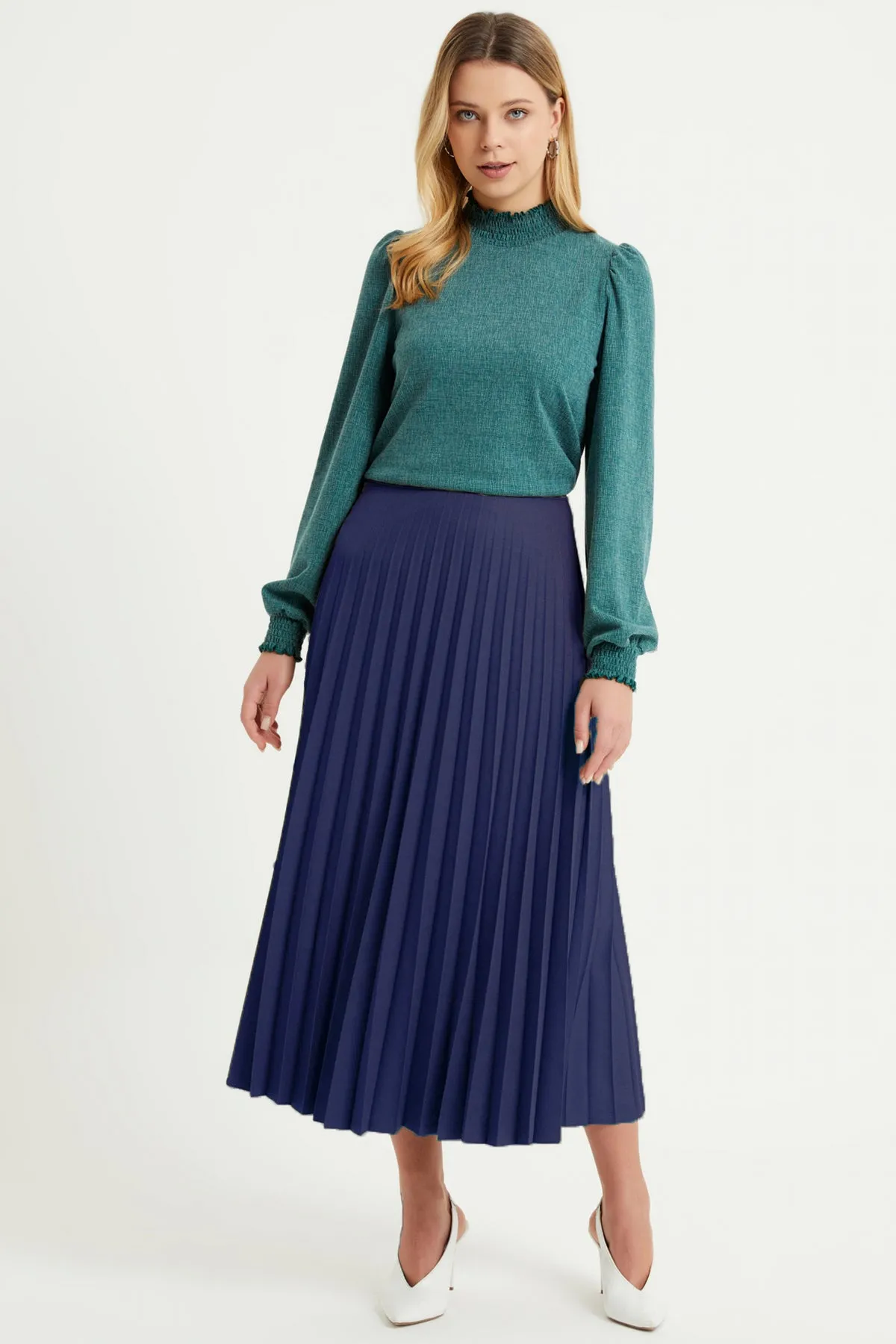 ZRF Women Pleated Basic Skirt - Indigo - Sint-Truiden